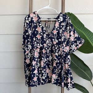 Floral V-Neck Women's Top NWOT